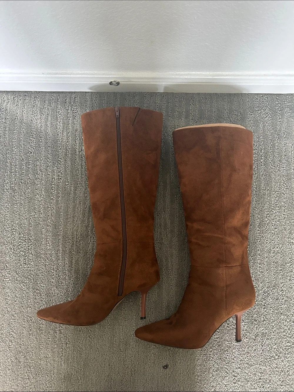 Mix No. 6 Tall Suede Over-the-Knee Boots in Chestnut